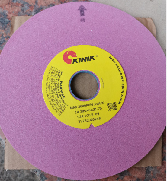 批发中国砂轮铬刚玉红色金力砂轮KINIK 93A100K 180*6*31.75