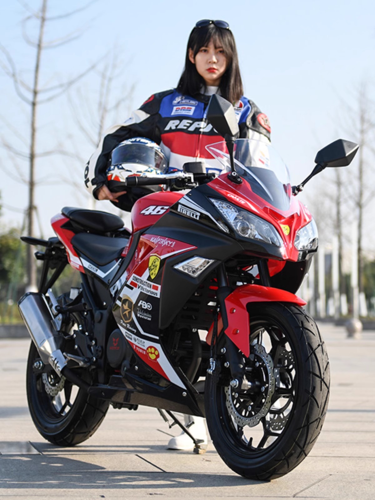 Cross-Border Export of Ninja Motorcycle R3 Outdoor Retro Motorcycle Jiaolong Sports Car Twin-Cylinder Road Race License H2