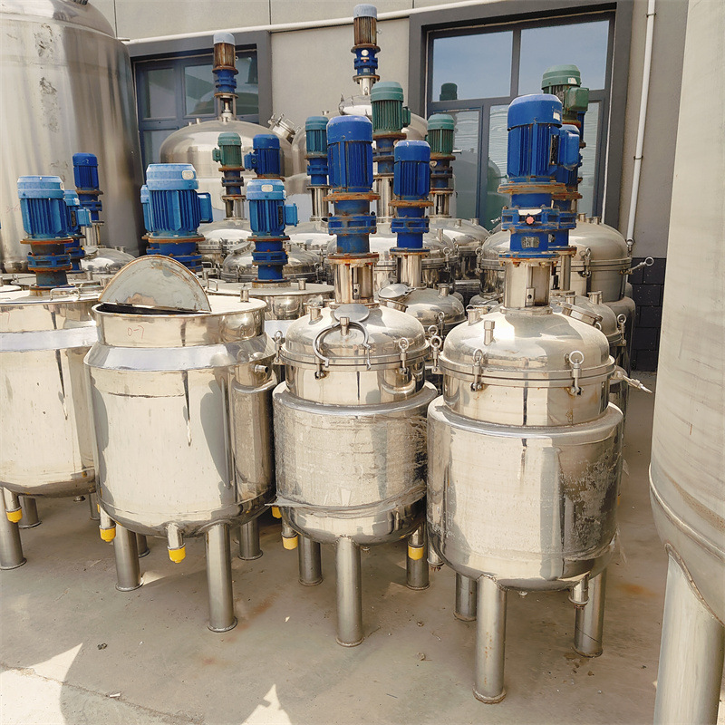 供应二手电加热反应釜 工业搅拌反应设备 立式液体反应罐