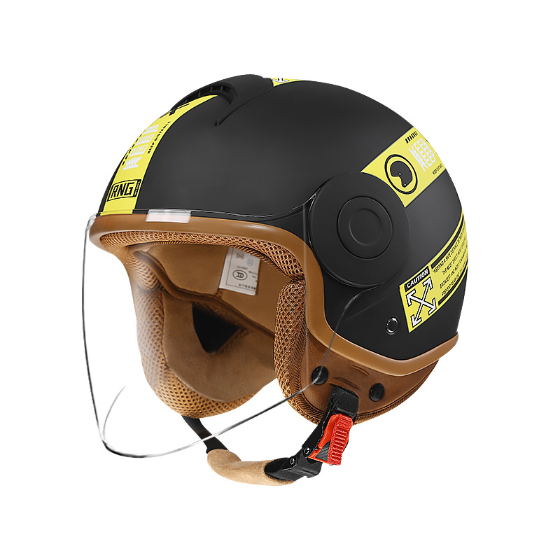 RNG nuevo estándar nacional 3C certificado motocicleta casco retro motocicleta casco 3/4 casco de los hombres y mujeres casco de coche eléctrico