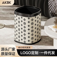垃圾桶酒店厨房客厅卧室厕所高颜值方形双层不锈钢垃圾桶无盖批发