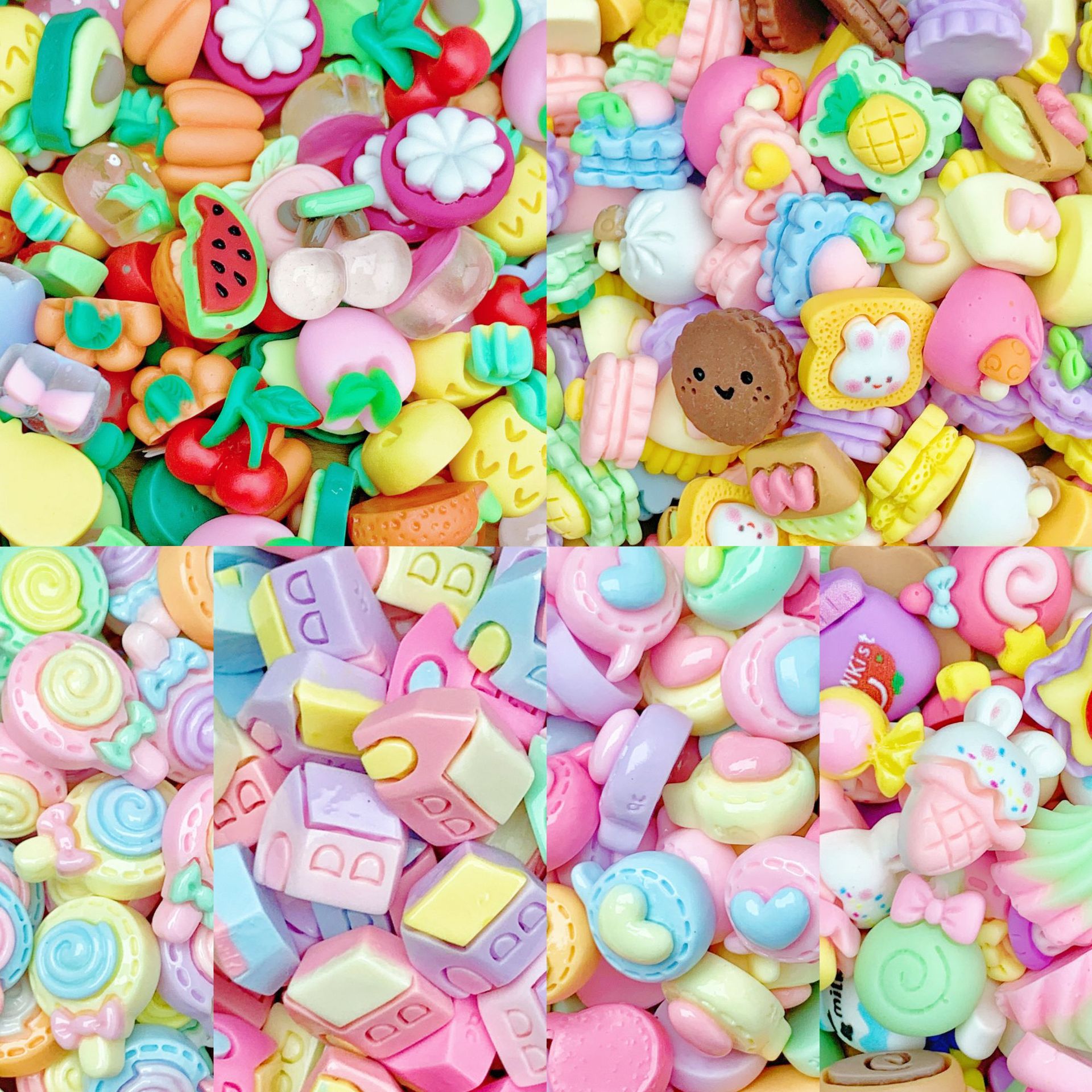 Mini cuatro-ángulo accesorios de resina nebulosa tamaño pequeño joyería de uñas estrella color caramelo espárragos horquilla tocado Accesorios