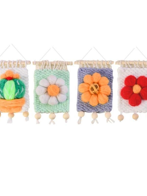 Kindergarten Large Class DIY Yarn Weaving Area Material Kit for Self-Made Educational and Creative Art Area Decoration and Placement