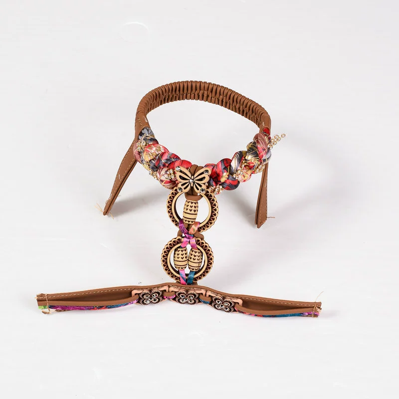 Богемская новая женская обувь верхняя полуфабрикаты модные стразы плоский склон с каблуком с сандалиями аксессуары специальные