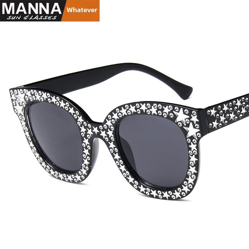 Personalized Five-pointed Star Jelly Color Sunglasses Fashion Colorful Ocean Sunglasses Cute Playful Glasses 5035_voghion.com