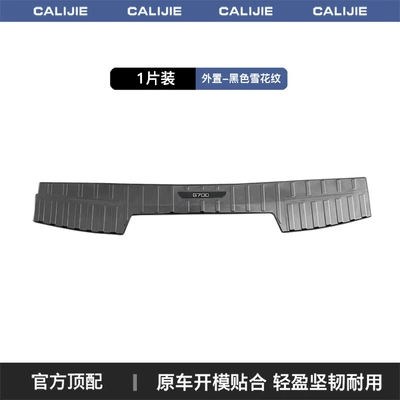 Dekorativ pedal başlıqları — Threshold Strip Protection, Special Car-Specific - zongheng-g700black-titanium-snowflake-pattern-external-rear-guard-1-piece-set