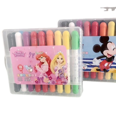 正版迪士尼炫彩棒 儿童学生绘画旋转易清洗油画棒 亲子彩色笔批发|ru