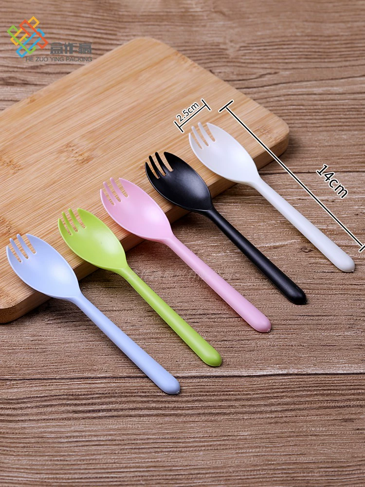 Одноразовая вилка для фруктового торта, ложка для десертного пудинга, пластиковая вилка для фруктов, прозрачная ложка для мороженого в индивидуальной упаковке.