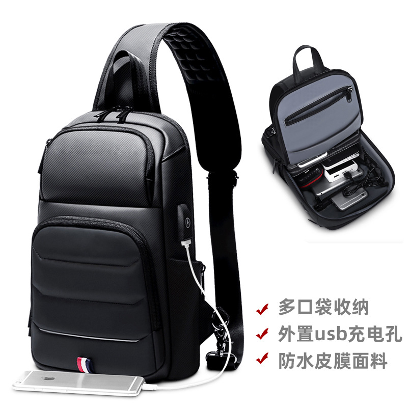 한국 패션 블랙 가슴 가방