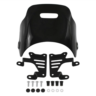 22-25 Modified Pig Head: Motorcycle front windshield - windshield-smoked-black