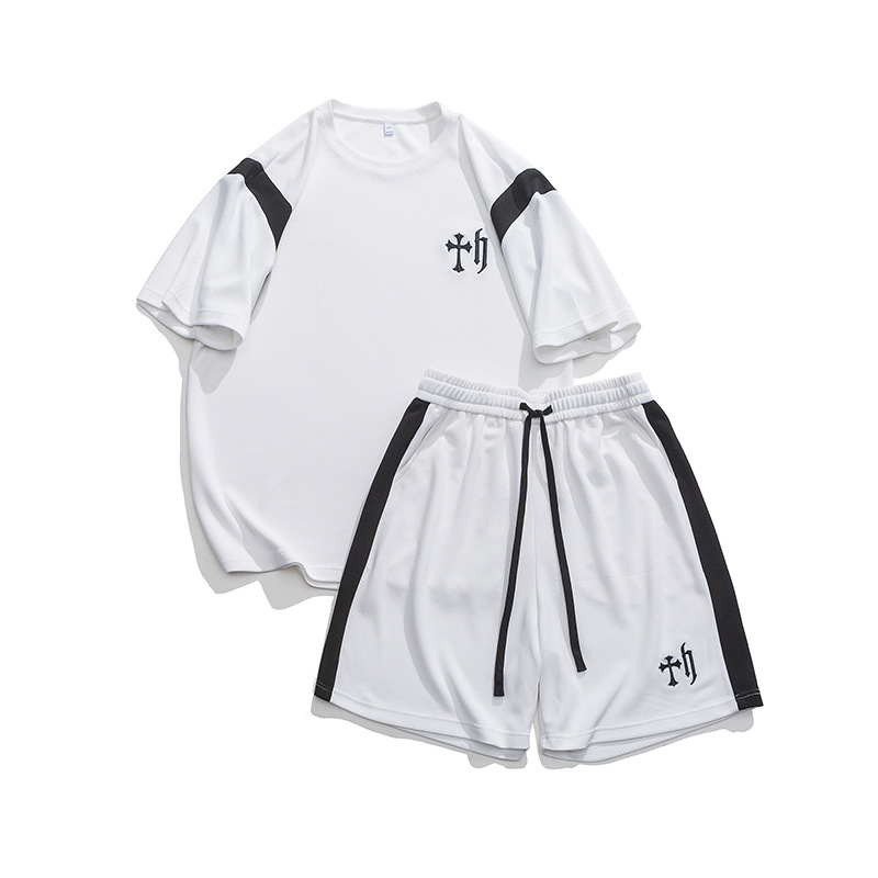 Herrenbekleidung Grenzüberschreitende exklusive Herren-Freizeitanzüge Sommermodemarke große Größe hübsches passendes Set_voghion.com