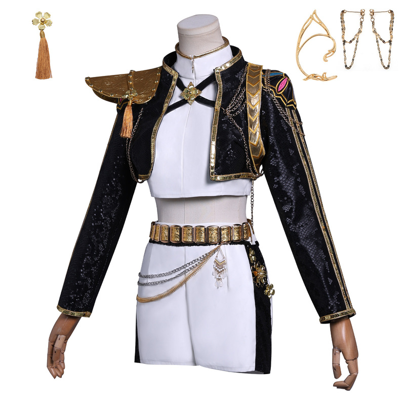 伊萌万圣节K-POP猎魔女团鲁米打歌服黑色cos韩流巨星二次元动漫|undefined