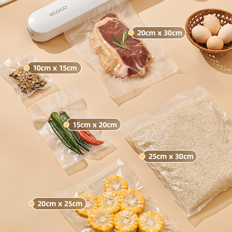 máquina de sellado de vacío ecoco pequeña máquina de bombeo de vacío de envasado de alimentos automático para el hogar máquina de sellado de plástico de preservación