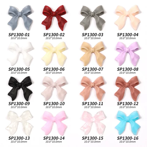 Trendy Popular Bow Nail Art Accessories Resin Acrylic Floating Bow Nail Decoration Wholesale