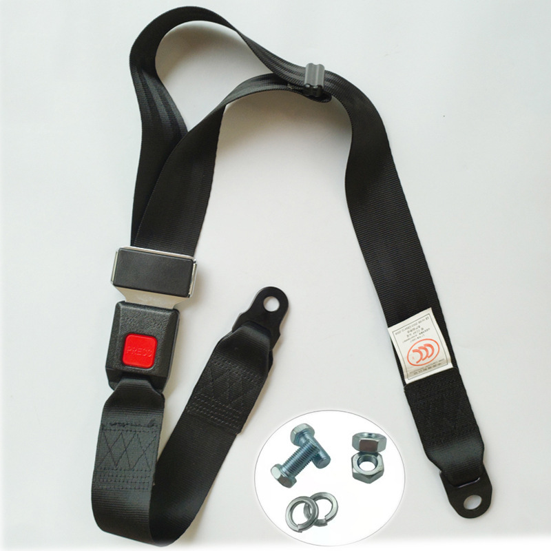 Car Seat Belts, Safety Belts for Buses, School Buses, Coaches, Vans, and Amusement Parks, Two-Point and Three-Point Safety Belts