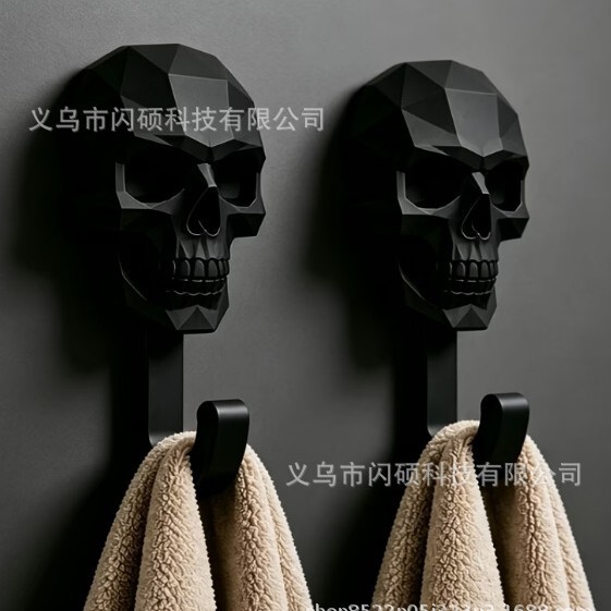 3D Printed Practical Skull-Shaped Hooks for Home Use in Bathrooms and Balconies, Multi-Scenario Crafts, Ready-To-Ship Gifts 3D Printed Practical Skull-Shaped Hooks for Home Use in Bathrooms and Balconies, Multi-Scenario Crafts, Ready-To-Ship Gifts