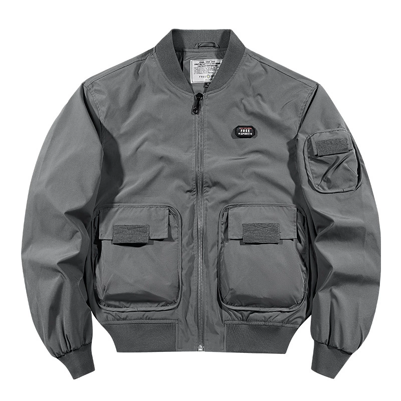 Весенние и осенние новые куртки мужские на открытом воздухе досуг армейский костюм бейсбольный воротник куртка MA1 летающая куртка 8618