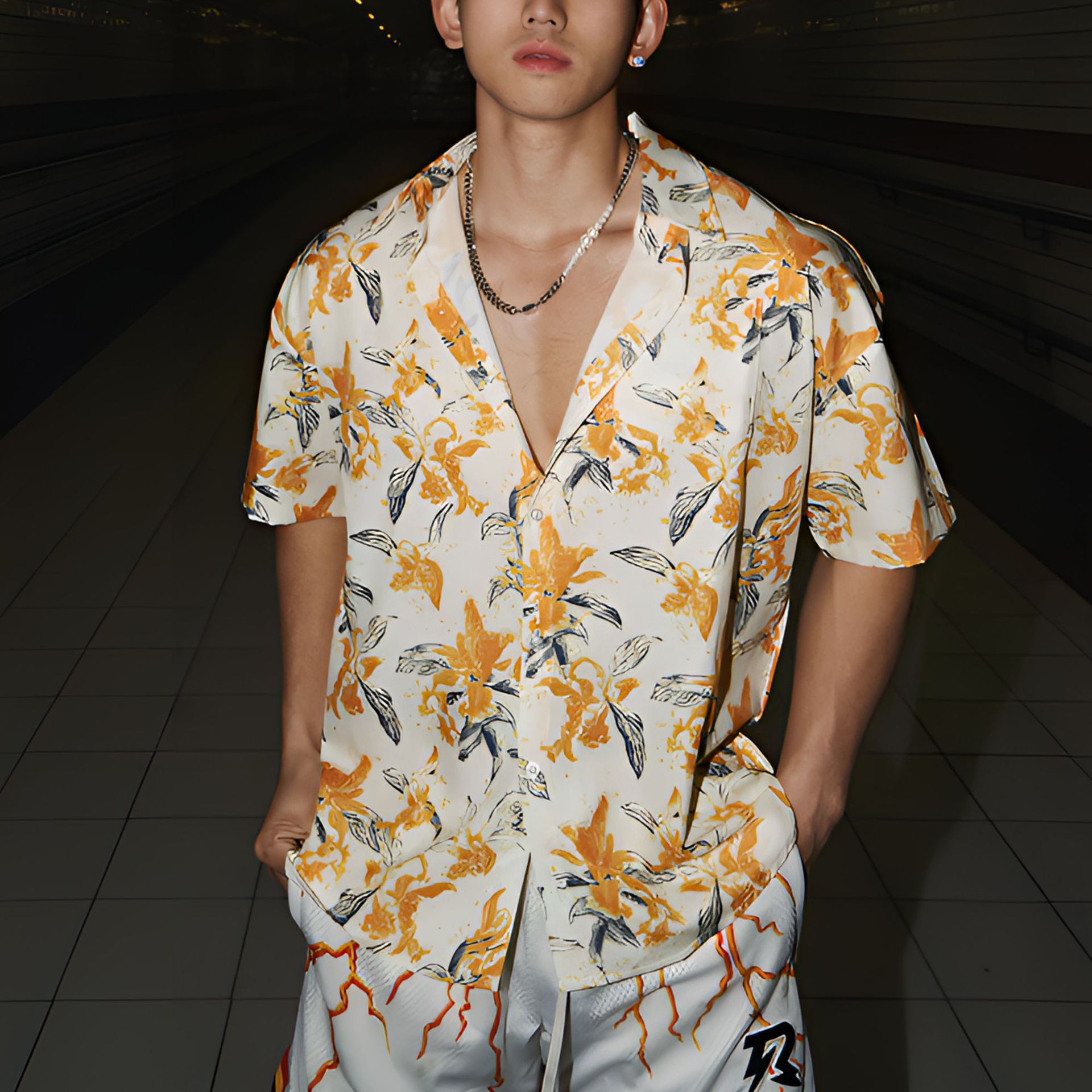 Fashionable summer thin Japanese trend retro shirt
