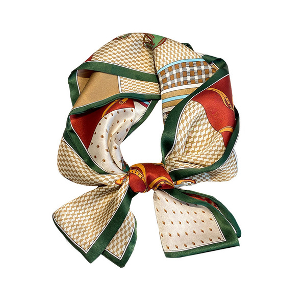 Silk summer long double-sided scarf