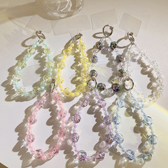 日韓ins小眾無花果珠珠手環腕帶式通用手機殼ccd相機手機掛繩鏈條