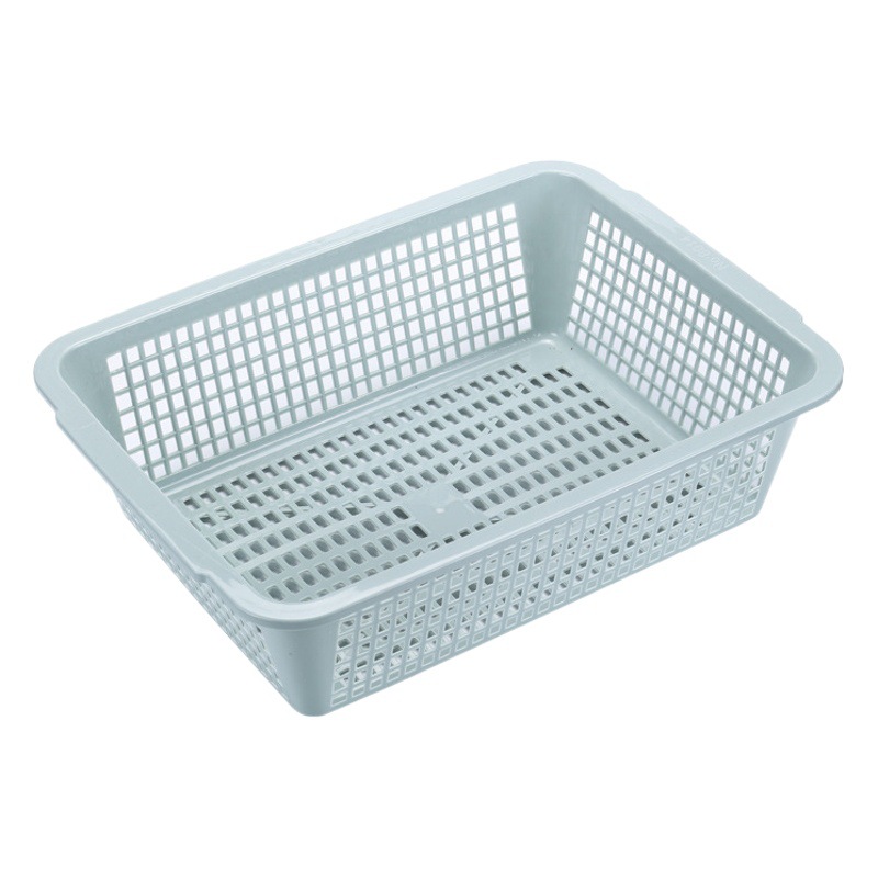 Cesta de plástico rectangular cesta de jardín de infantes gran engrosada de almacenamiento artefacto merienda caja de almacenamiento picante de verduras calientes cesta de lavado