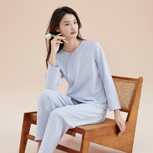 2024春季中式古风长袖睡衣 复古风套头宽松裤棉质可外穿家居服女