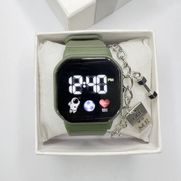 Reloj de astronauta LED con sentido de ciencia y tecnología, estudiantes de sexo masculino y femenino, reloj electrónico infantil impermeable de moda simple y de alto valor