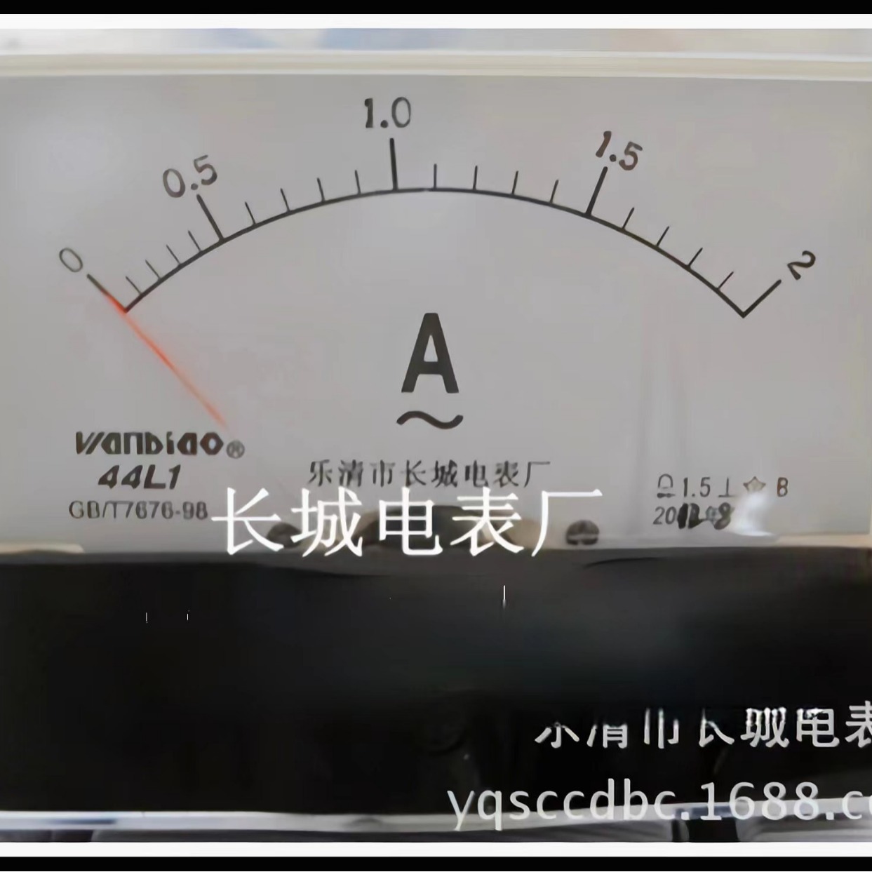 长城电表厂 44L1 2A 交流指针电流表 100*80