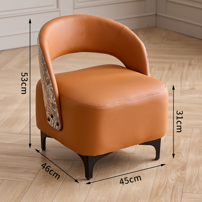 [sitting height 30*40*40] orange cat scratch leather + carbon steel feet