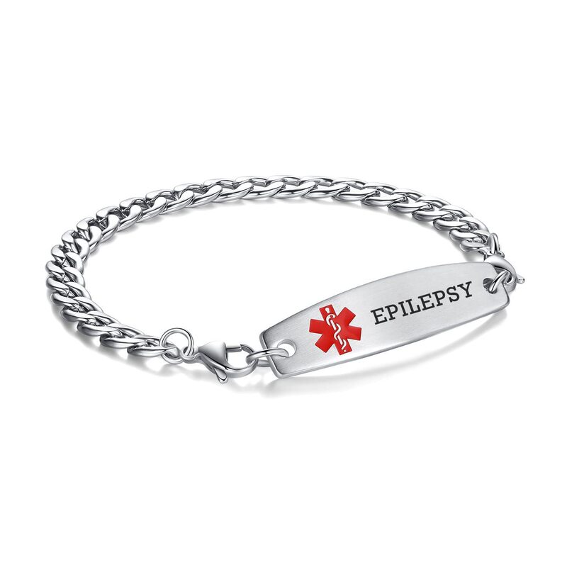 Amazon's Cross-Border Best-Selling Adjustable Medical Alert Bracelet for Women/Men, Stainless Steel Medical Bracelet in Stock