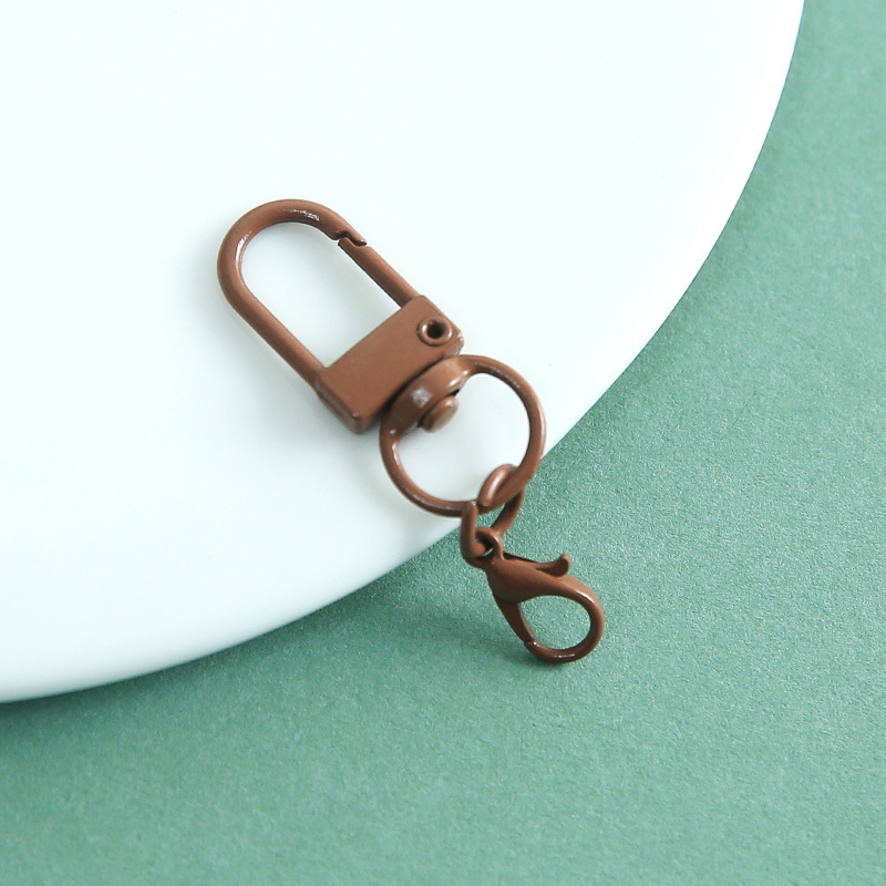 [Dark Coffee] Door buckle + 14mm lobster clasp