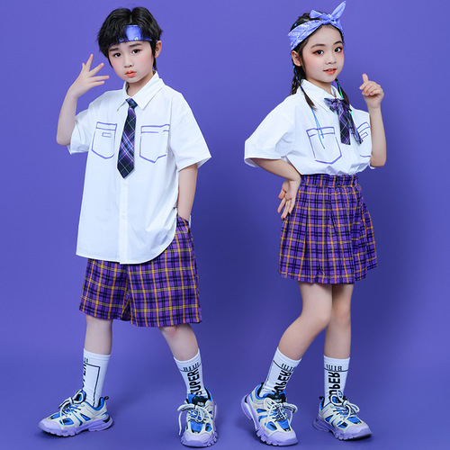 Kindergarten uniforms, children's cheerleading uniforms, primary school sports meeting cheerleading shirts, performance clothing