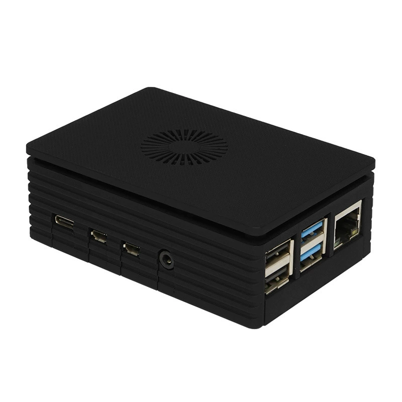 Корпус-радиатор для Raspberry Pi 4B с вентилятором для материнской платы, комплект защитного литого кожуха