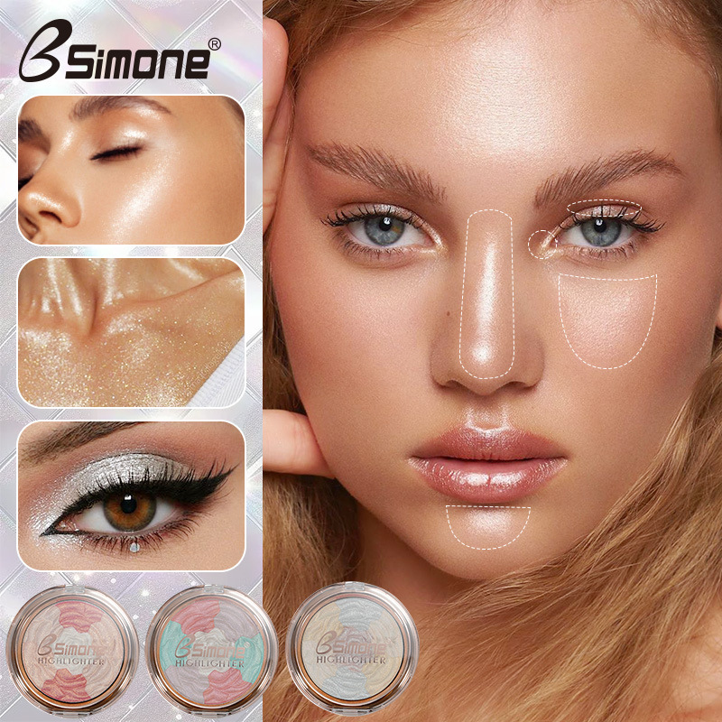 BSIMONE transfronterizo exclusivamente para brillo perlado fino, polvo no volador, brillo parcial del cuerpo, multicolor, multiusos, disco de alta velocidad