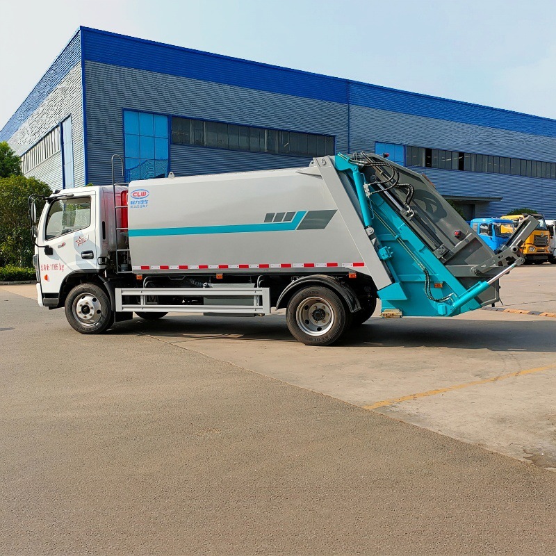 Pure electric compression garbage truck with a fully sealed, leak-proof body, designed for sanitary waste collection, compaction, and transportation