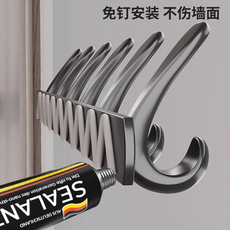 gancho de ropa colgado en la pared colgado en la puerta trasera colgado en la pared colgado en la puerta de entrada sin agujeros pegado gancho de fila fuerte gancho de sombrero de carga