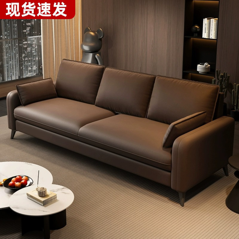Sofa for Small Living Room, New Italian-Style Straight-Row Seating Area, Reception Fabric, Rental Apartment, Double Small Direct Sale