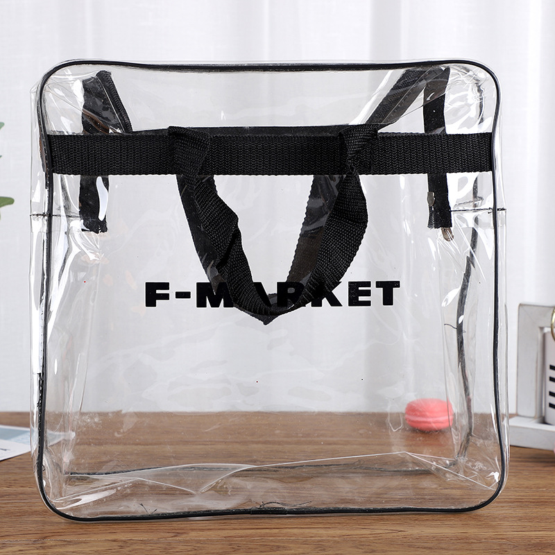 pvc手提袋化妆包定 制大容量透明防水化妆品收纳包拉链洗漱袋定