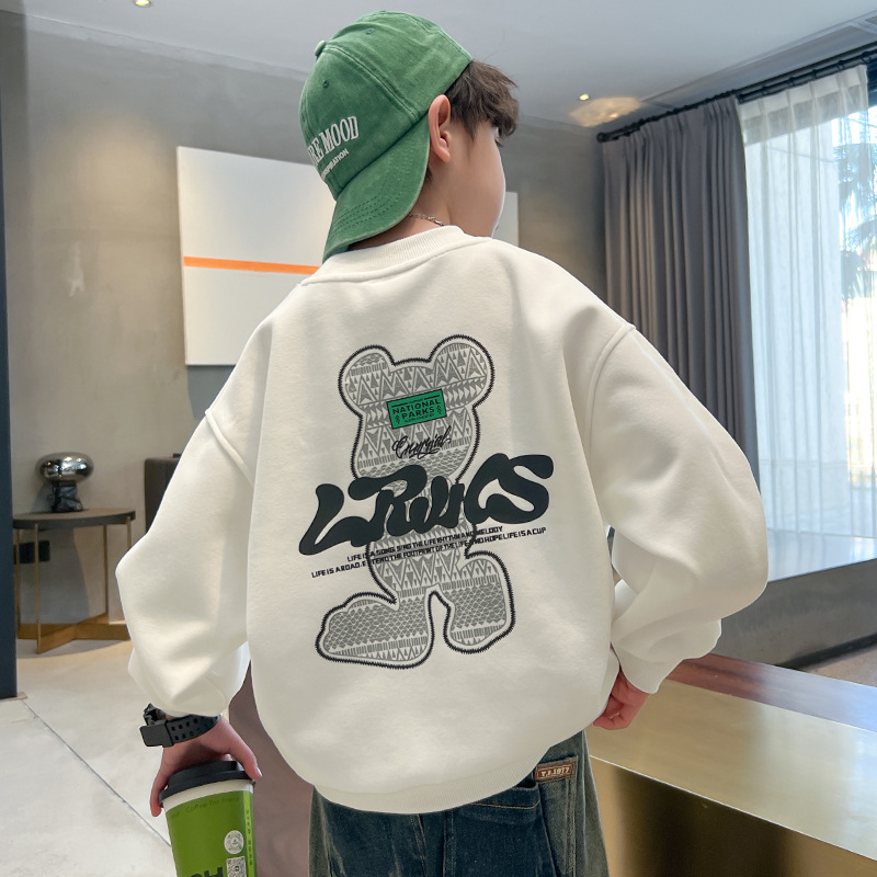 男童卫衣春秋款2025新款早秋儿童装男孩春季套头上衣大童衣服酷帅