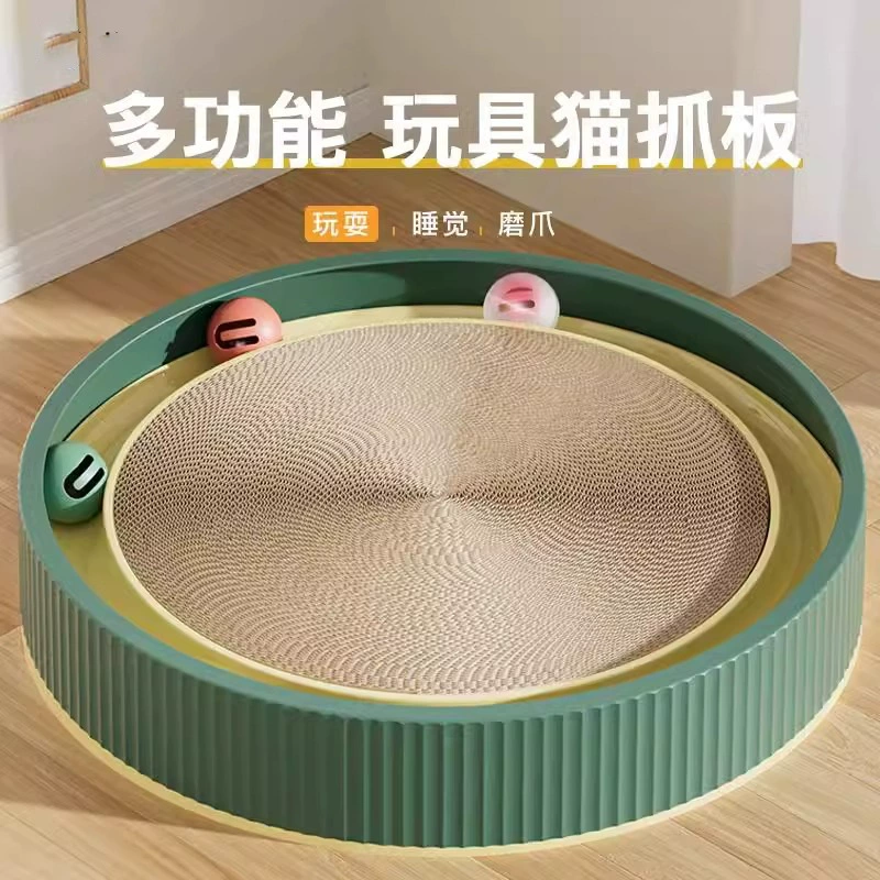 Большая круглая износостойкая игрушка для животных, кошка