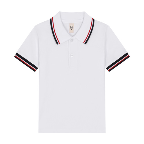 Kids' Long Sleeve Cotton White Collared Polo Shirts for Boys and Girls, Students (Primary, Middle, and High School)