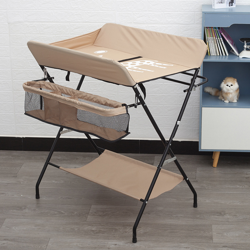 Cuna de bebé plegable multifuncional cambio de ropa de bebé cambio de pañales mesa de enfermería bebé recién nacido masaje mesa táctil