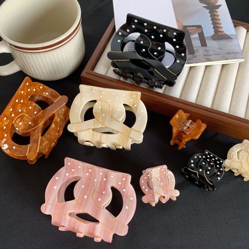 Zhou Yutong's same style Croissant Alkaline Water Knot Bread Hair Clip Retro Gentle Bow Circle French Back of the Head Hair Clip