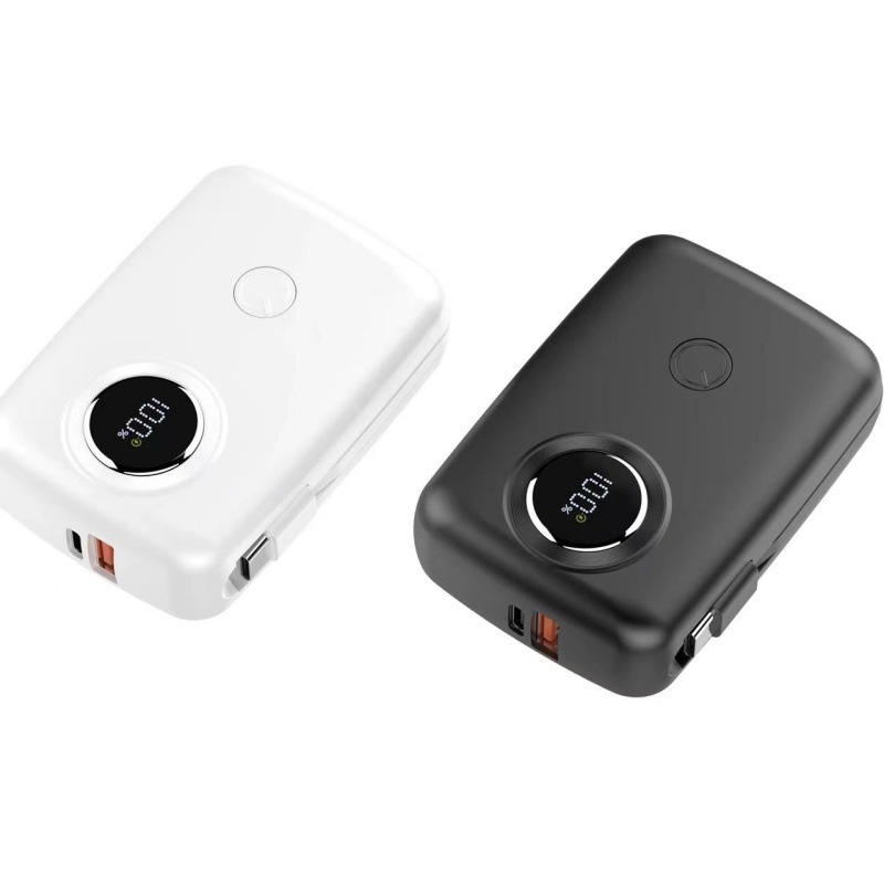 Portable Power Bank With Built-in Cable Fast Charging 10000mah_voghion.com