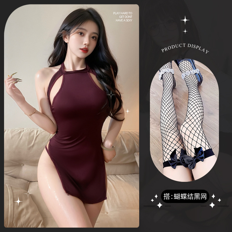 파티 스커트 + 나비 망사 스타킹
