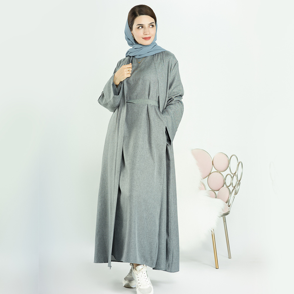 Cárdigan informal turco de color liso para mujer talla grande Loriya LR573 image 3