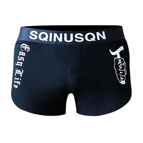 New men's underwear cotton boxer briefs men's comfortable and breathable Korean style youth home Aluo pants drop shipping