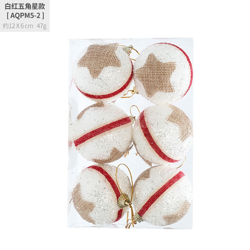 6cm rojo y blanco cinco estrellas/6/47g