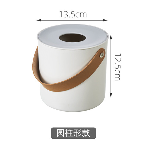 Portable household tissue box coffee table restaurant tabletop round square napkin storage box roll paper paper box