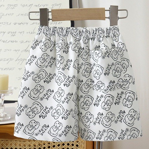 Children's Shorts Boys Sports Shorts 2026 Summer New Children's Cartoon Print Korean Style Medium and Small Children's Pants Foreign Trade